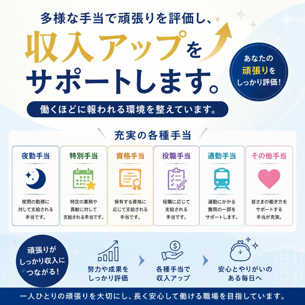 充実の手当制度