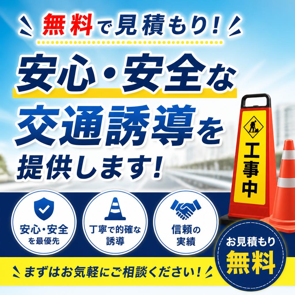 無料で見積もり！安心・安全な交通誘導を提供します！