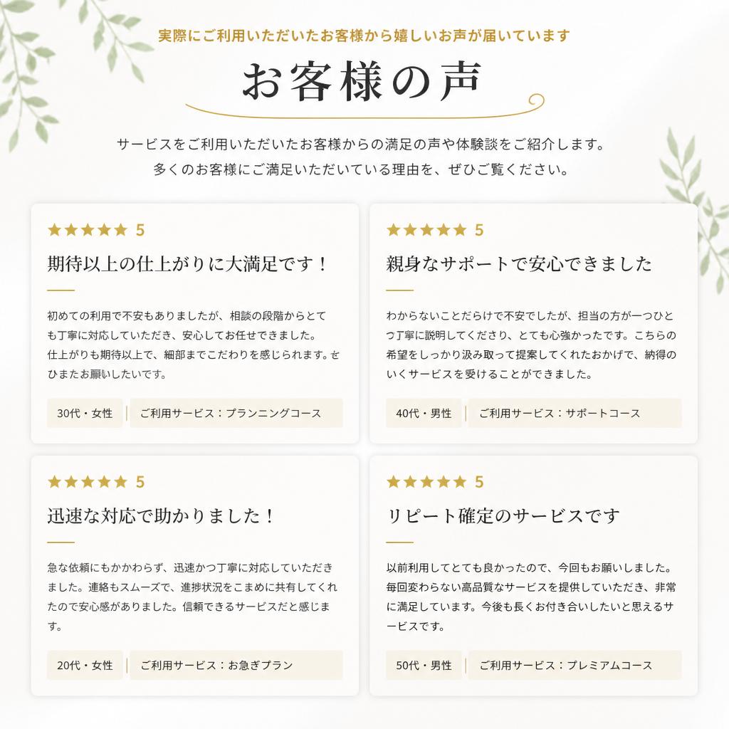 お客様の声