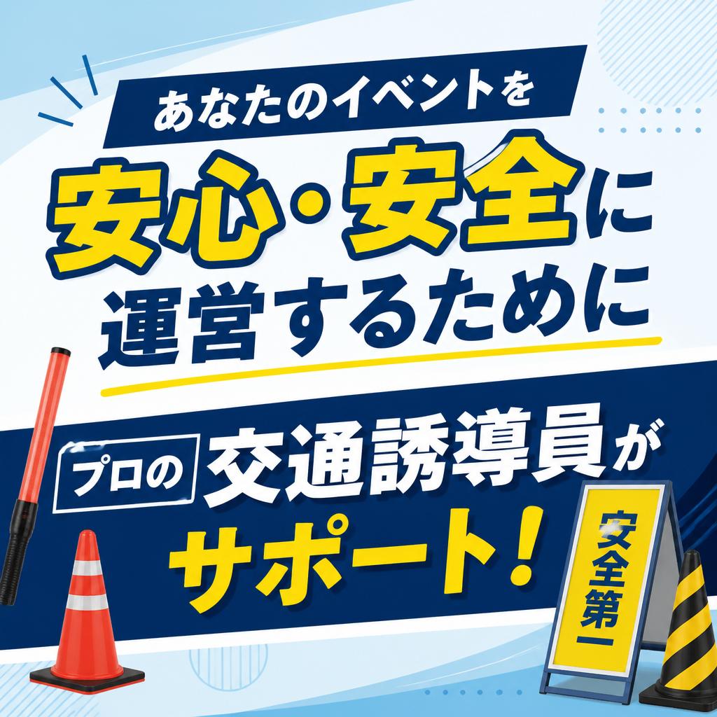 あなたのイベントを安心・安全に運営するために、プロの交通誘導員がサポート！