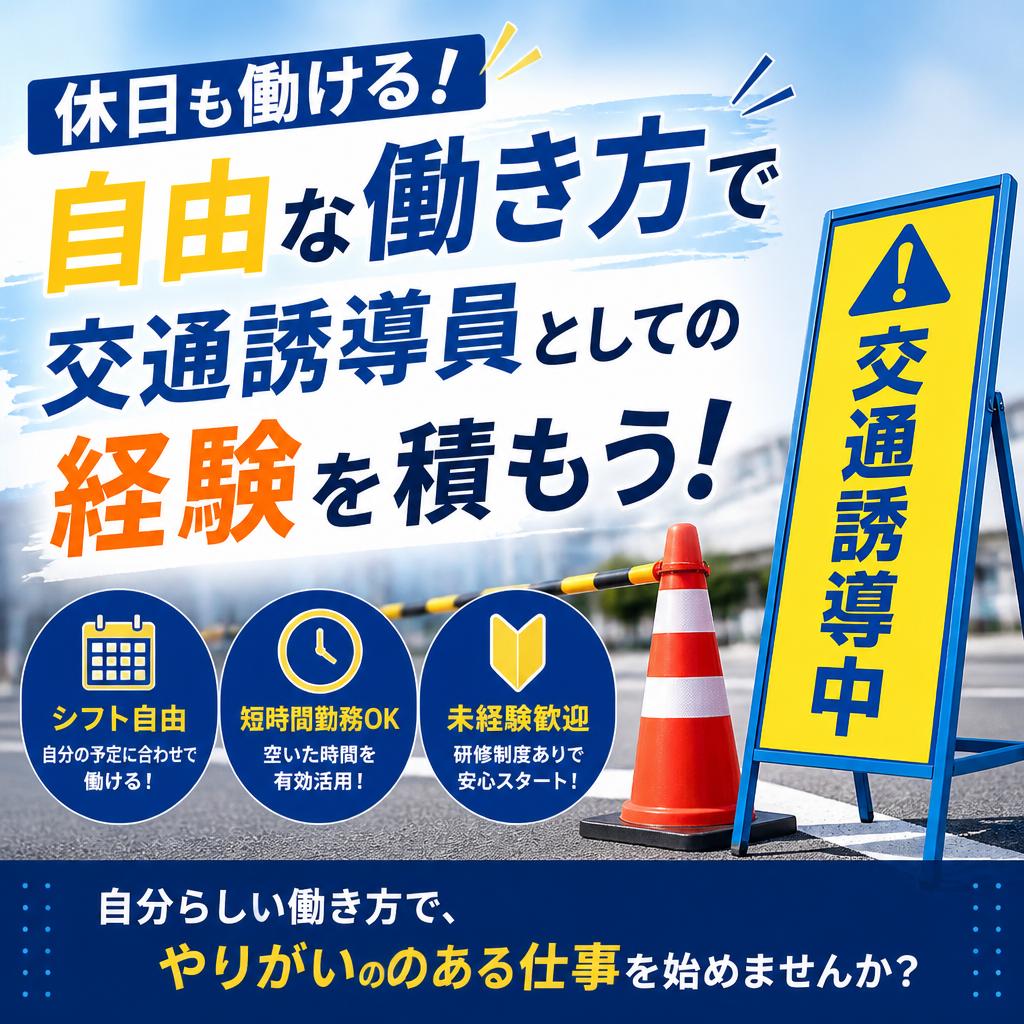 休日も働ける！自由な働き方で交通誘導員としての経験を積もう